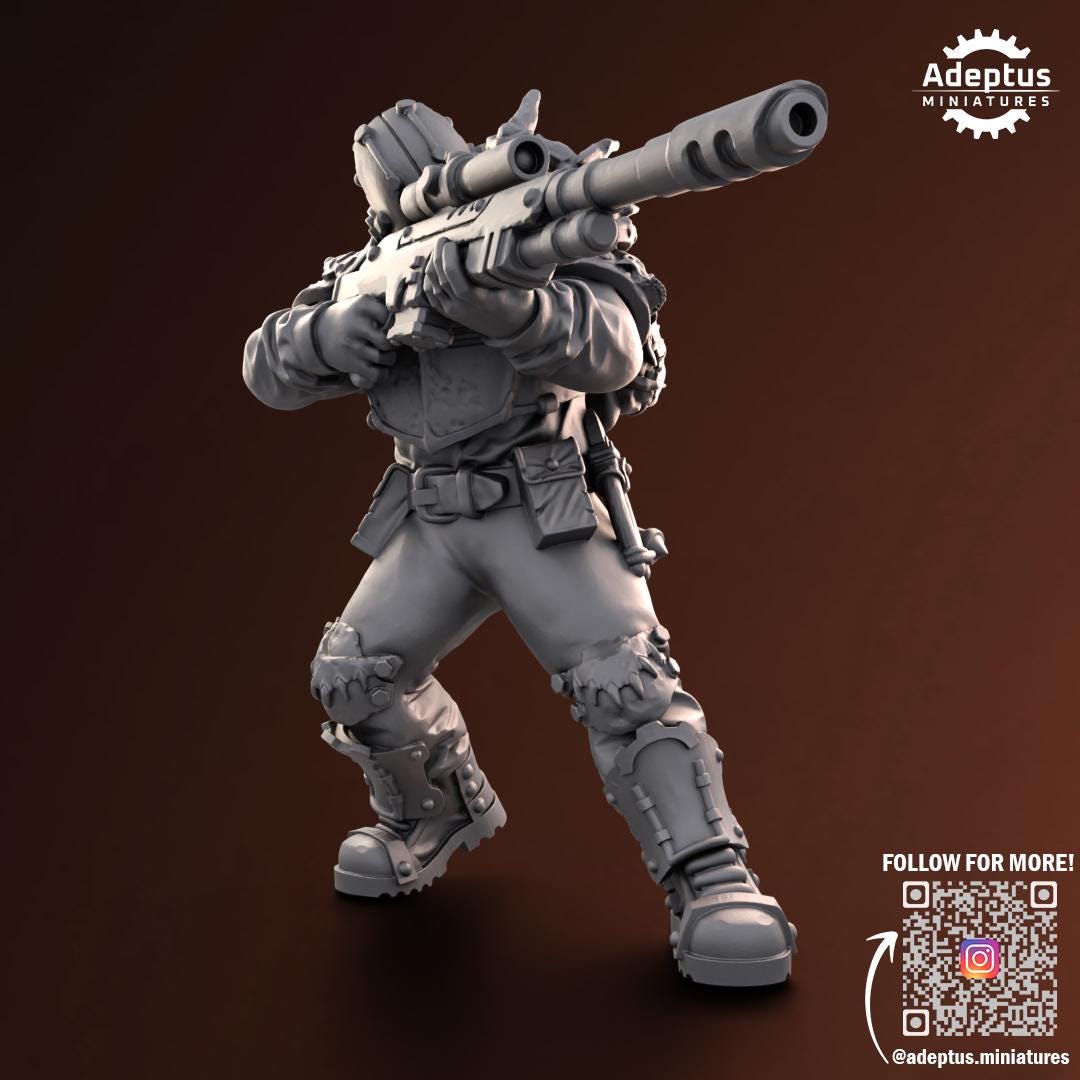Adeptus Miniatures Shattered Legion. Renegades and Heretics Snipers (Custom Order) - product image 3 of 5