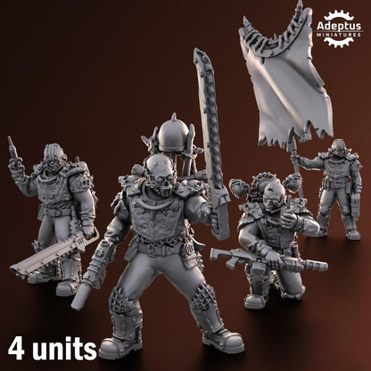Adeptus Miniatures Shattered Legion. Renegades and Heretics Command Squad (Custom Order) - product image 1 of 9