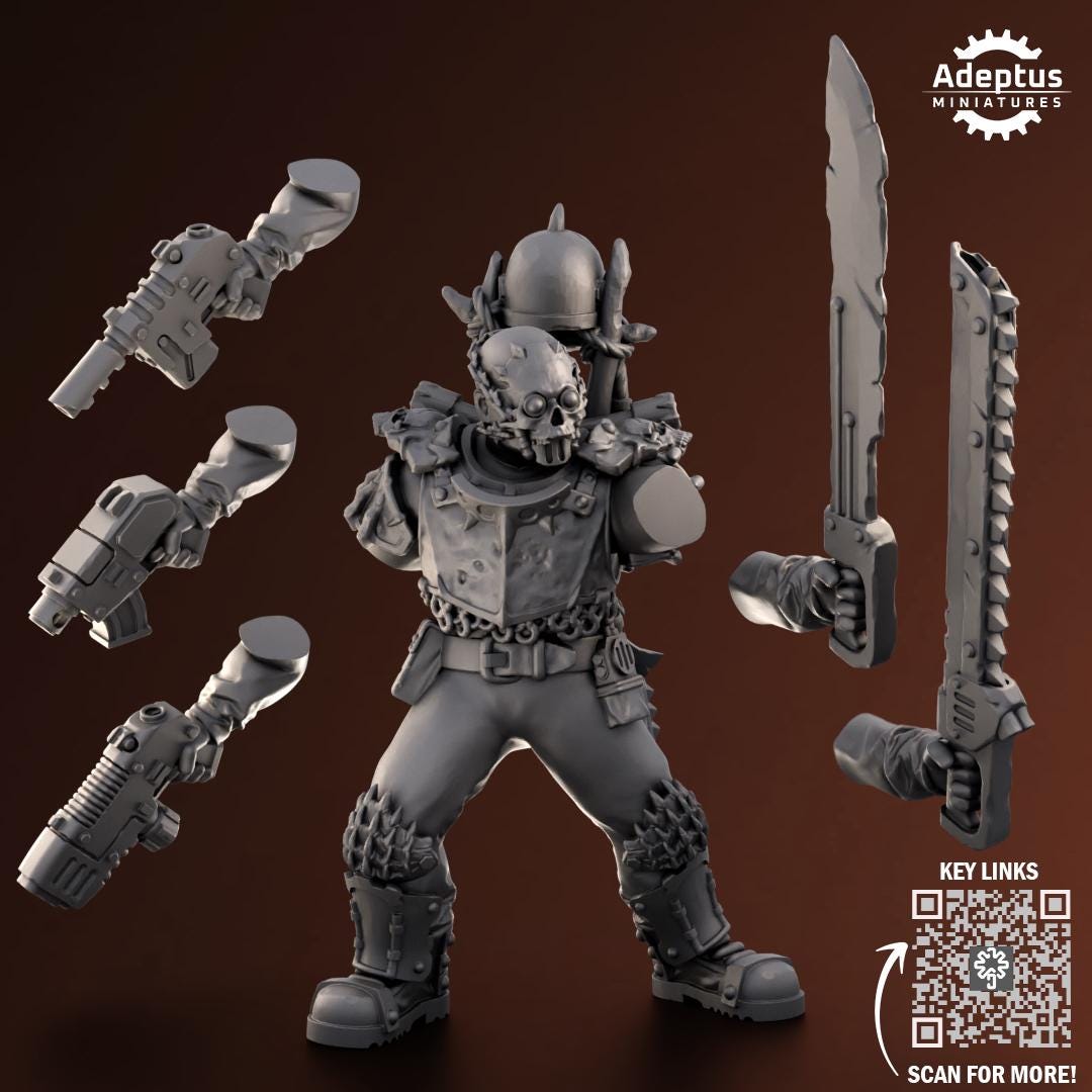 Adeptus Miniatures Shattered Legion. Renegades and Heretics Command Squad (Custom Order) - product image 6 of 9