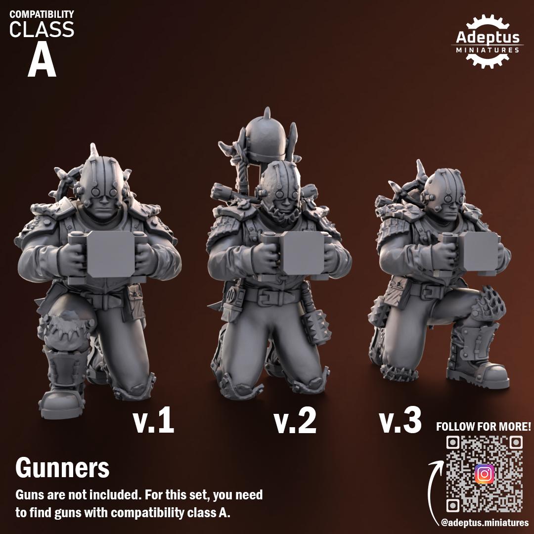 Adeptus Miniatures Shattered Legion. Renegades and Heretics Heavy Weapons Teams x3 (Custom Order) - product image 3 of 8