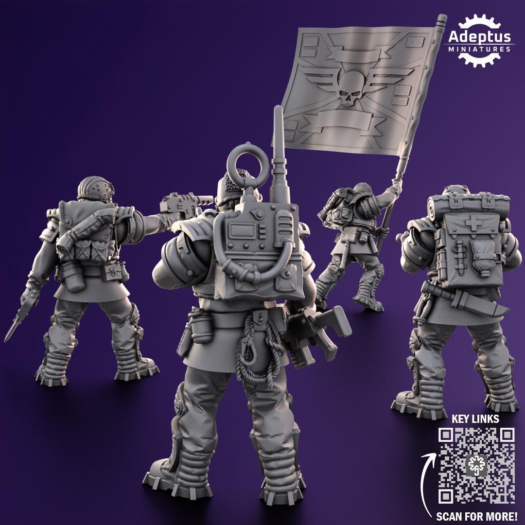 Adeptus Miniatures Stormworn Troops Command Squad (Custom Order) - product image 2 of 10