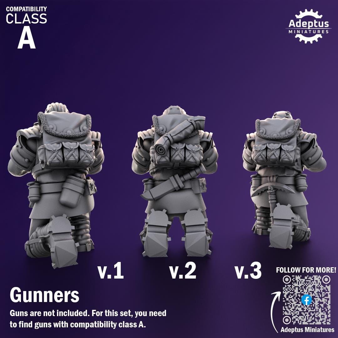 Adeptus Miniatures Stormworn Troops Heavy Weapons Teams x3 (Custom Order) - product image 4 of 8
