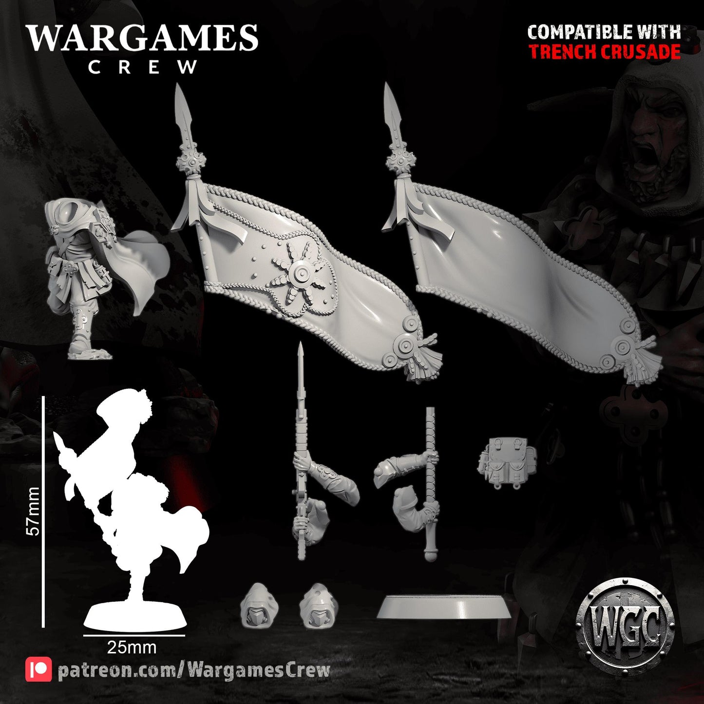 Wargames Crew Abyssinian Colonial Phalanx Regulars Сommand - Trench  Compatible (Custom Order) - product image 5 of 7