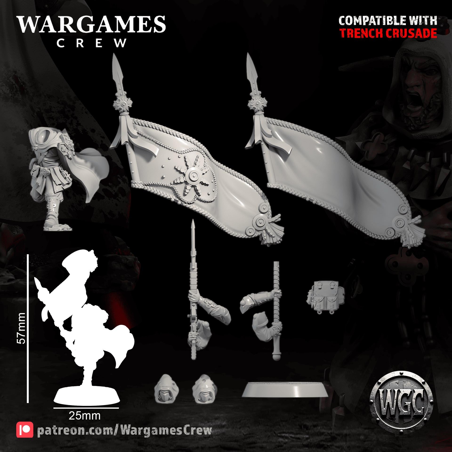 Wargames Crew Abyssinian Colonial Phalanx Regulars Сommand - Trench  Compatible (Custom Order) - product image 5 of 7