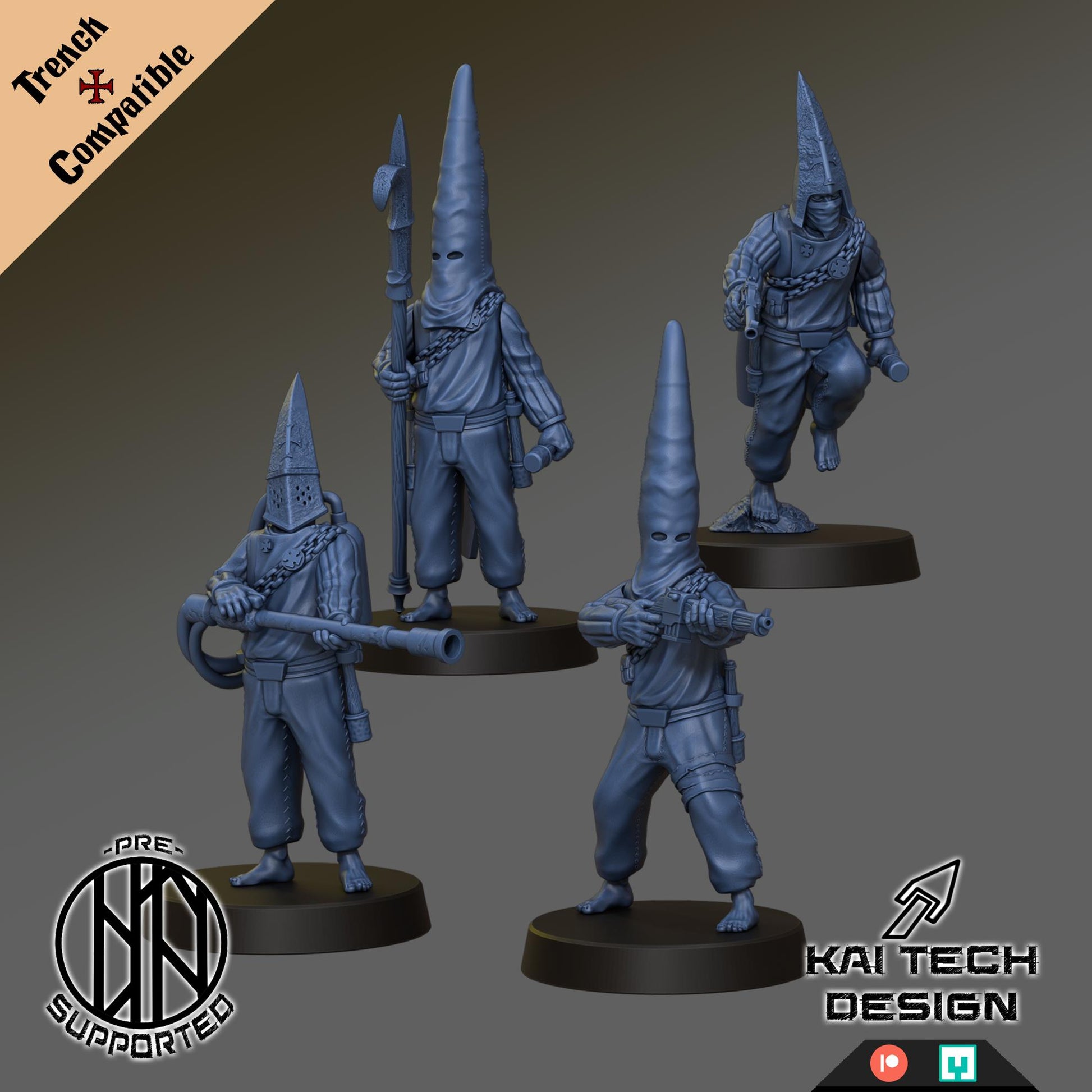 Kaitech Pilgrims Soldiers x4 - Trench  Compatible (Custom Order) - product image 1 of 3