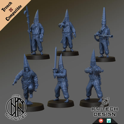 Kaitech Pilgrims Soldiers Monopose x6 - Trench  Compatible (Custom Order) - product image 1 of 7