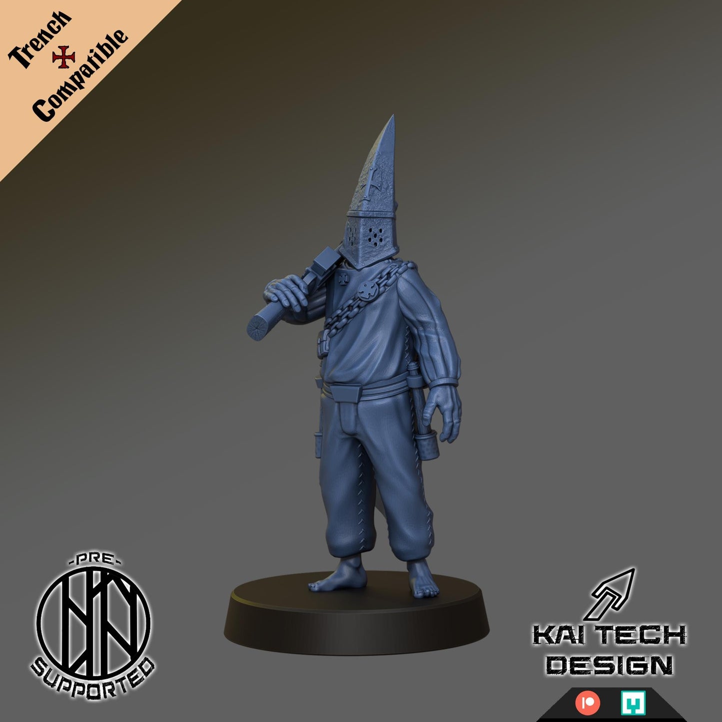Kaitech Pilgrims Soldiers Monopose x6 - Trench  Compatible (Custom Order) - product image 4 of 7