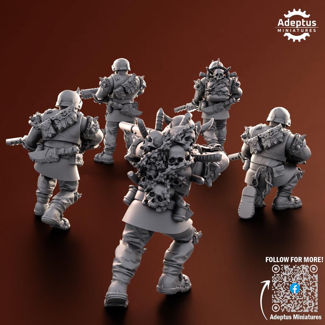 Adeptus Miniatures Twisted Horde. Renegades and Heretics Infantry Squad (Custom Order) - product image 7 of 10