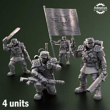 Adeptus Miniatures Sunscorch Regiment Command Squad (Custom Order) - product image 1 of 9