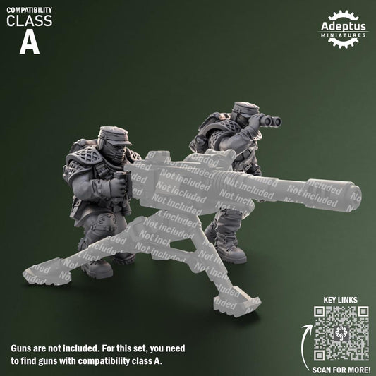 Adeptus Miniatures Sunscorch Regiment Heavy Weapons Teams x3 (Custom Order) - product image 2 of 8