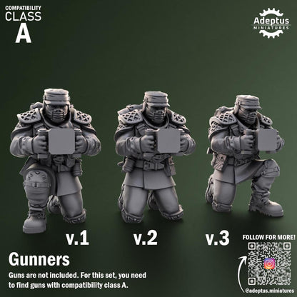 Adeptus Miniatures Sunscorch Regiment Heavy Weapons Teams x3 (Custom Order) - product image 3 of 8