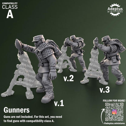 Adeptus Miniatures Sunscorch Regiment Heavy Weapons Teams x3 (Custom Order) - product image 6 of 8