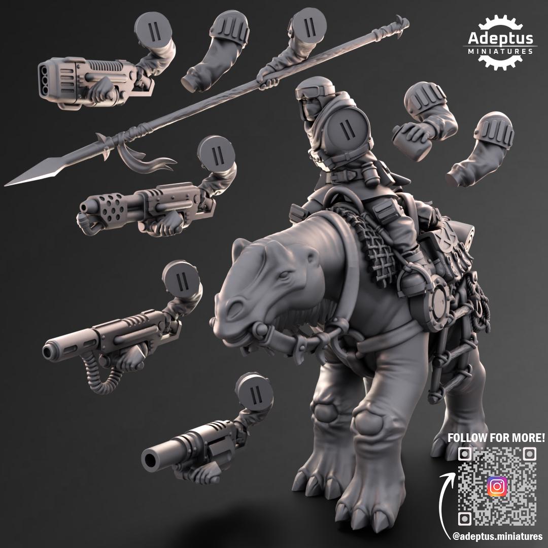 Adeptus Miniatures Khaleeth Regiment Ironhide Riders (Custom Order) - product image 4 of 5