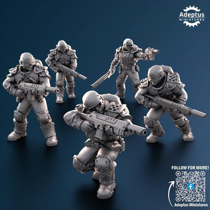 Adeptus Miniatures Greyplate Troops Infantry Squad (Custom Order) - product image 4 of 7
