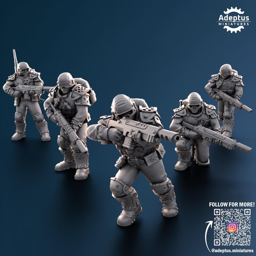 Adeptus Miniatures Greyplate Troops Infantry Squad (Custom Order) - product image 6 of 7
