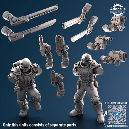 Adeptus Miniatures Greyplate Troops Infantry Squad (Custom Order) - product image 7 of 7