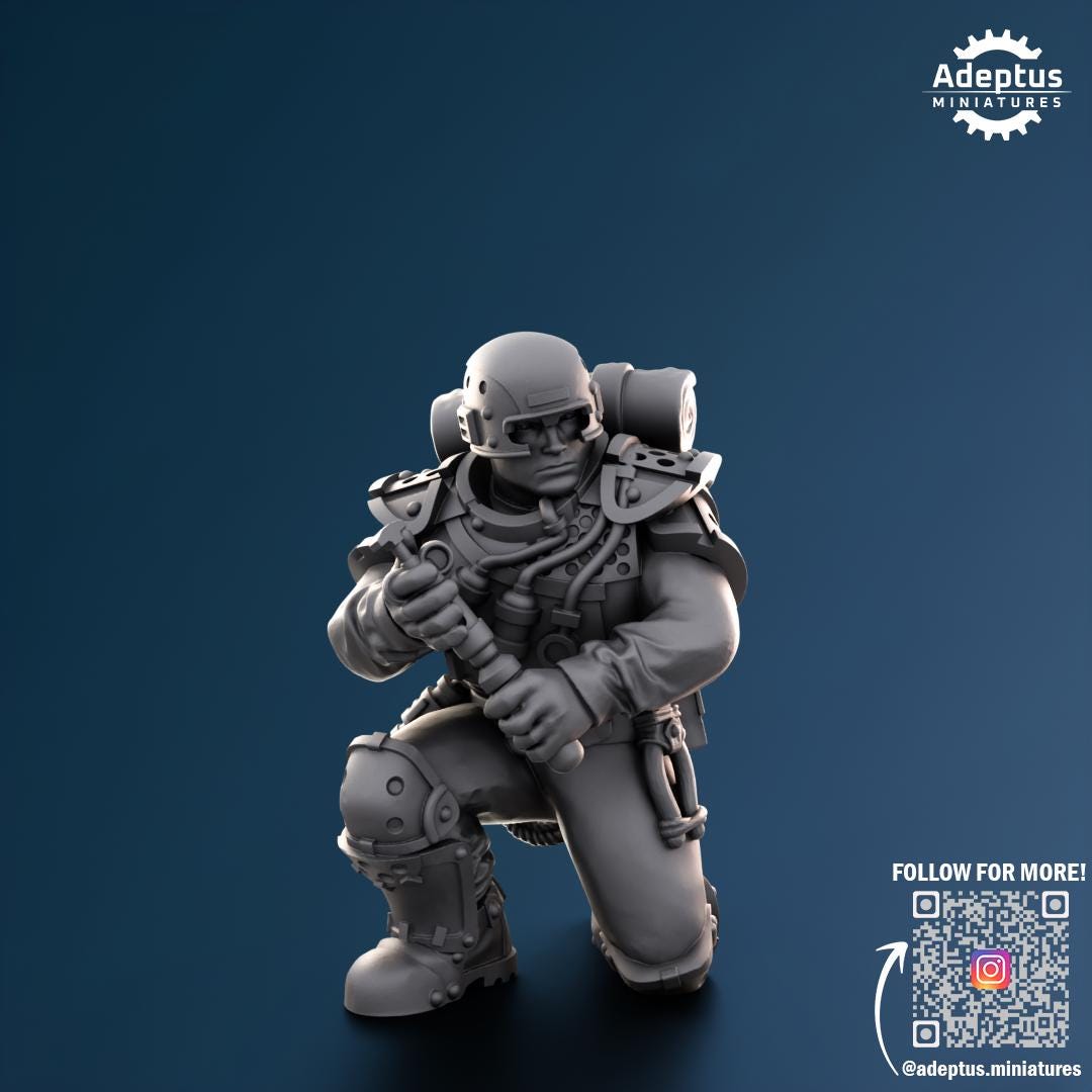 Adeptus Miniatures Greyplate Troops Command Squad (Custom Order) - product image 5 of 9