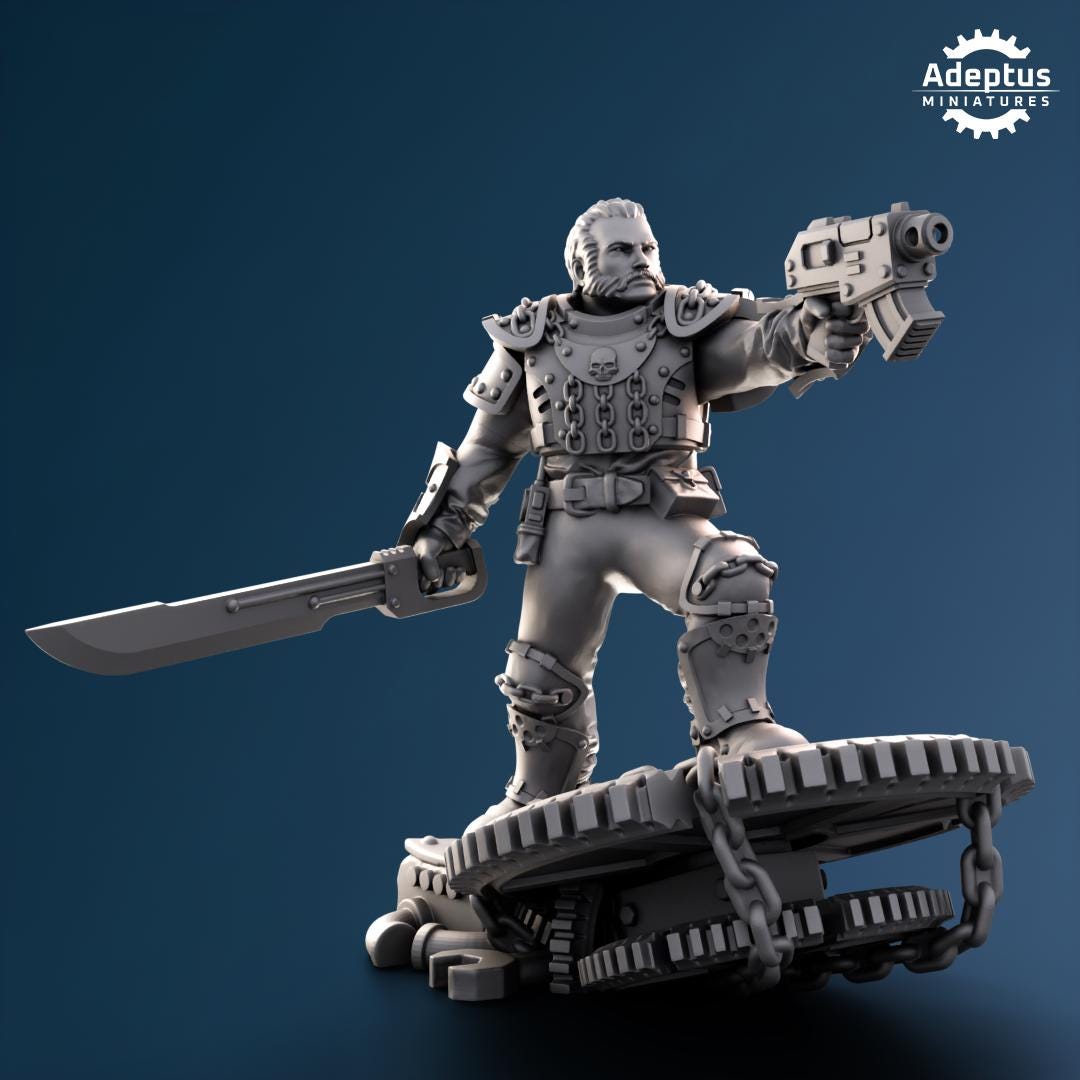 Adeptus Miniatures Greyplate Troops Command Squad (Custom Order) - product image 8 of 9