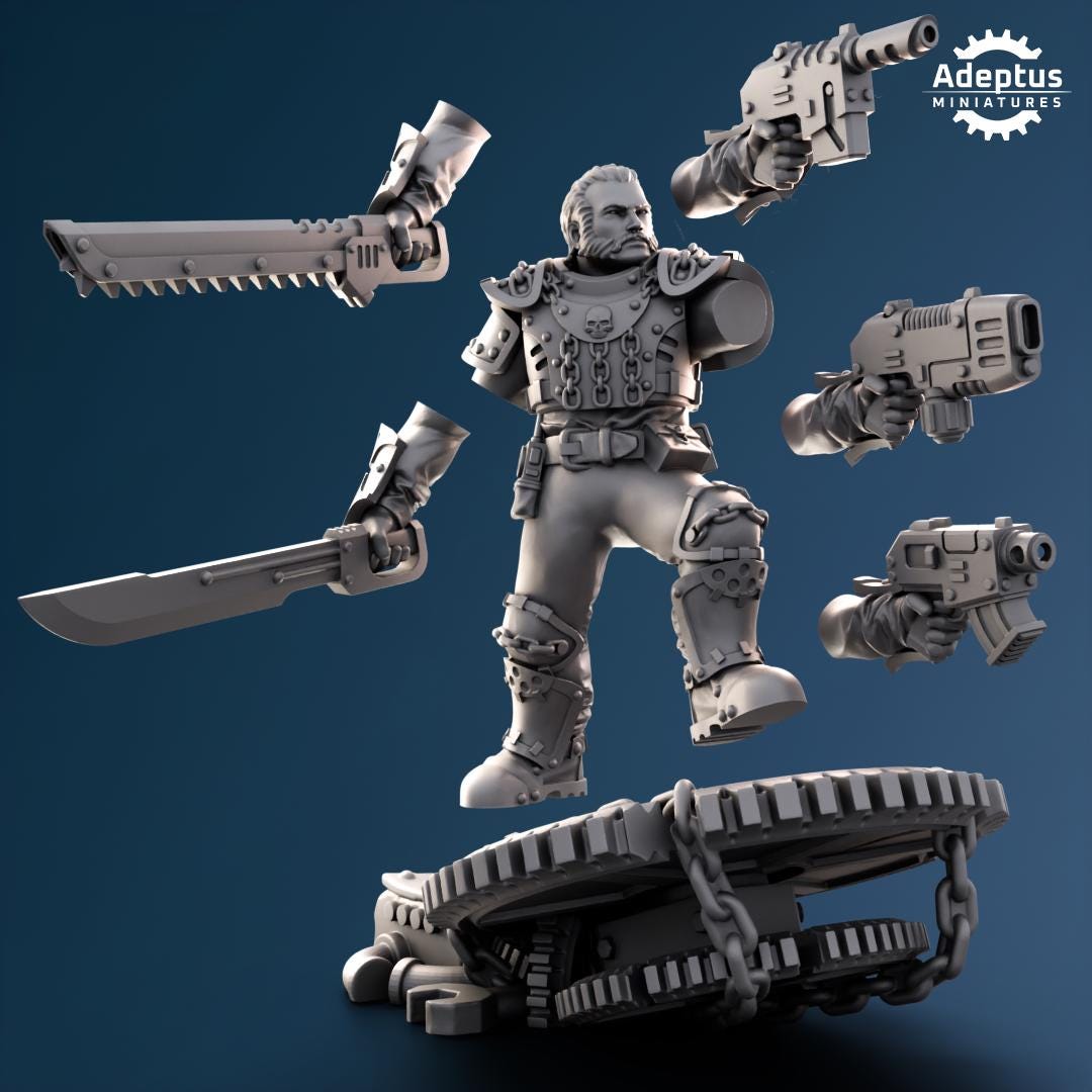 Adeptus Miniatures Greyplate Troops Command Squad (Custom Order) - product image 9 of 9