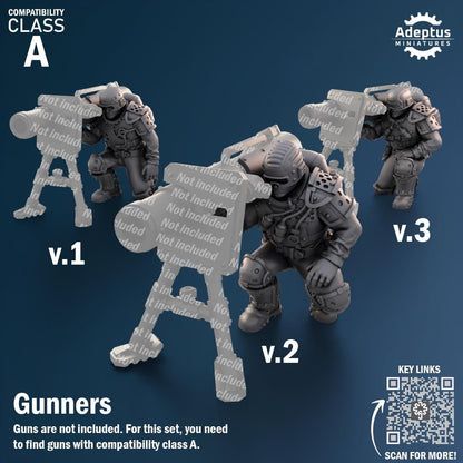 Adeptus Miniatures Greyplate Troops Heavy Weapons Teams x3 (Custom Order) - product image 5 of 8