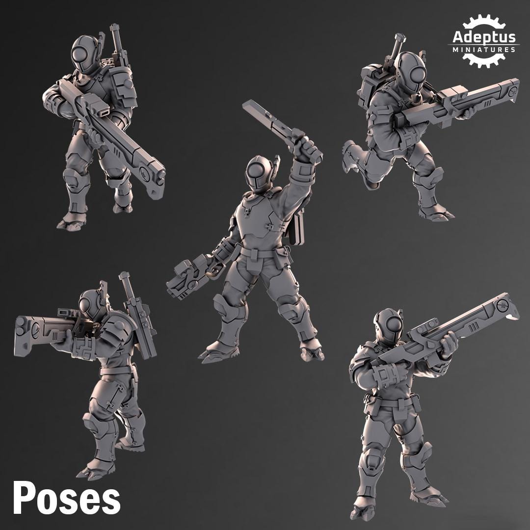 Adeptus Miniatures Line Strikers. Kae'ti (Custom Order) - product image 2 of 3