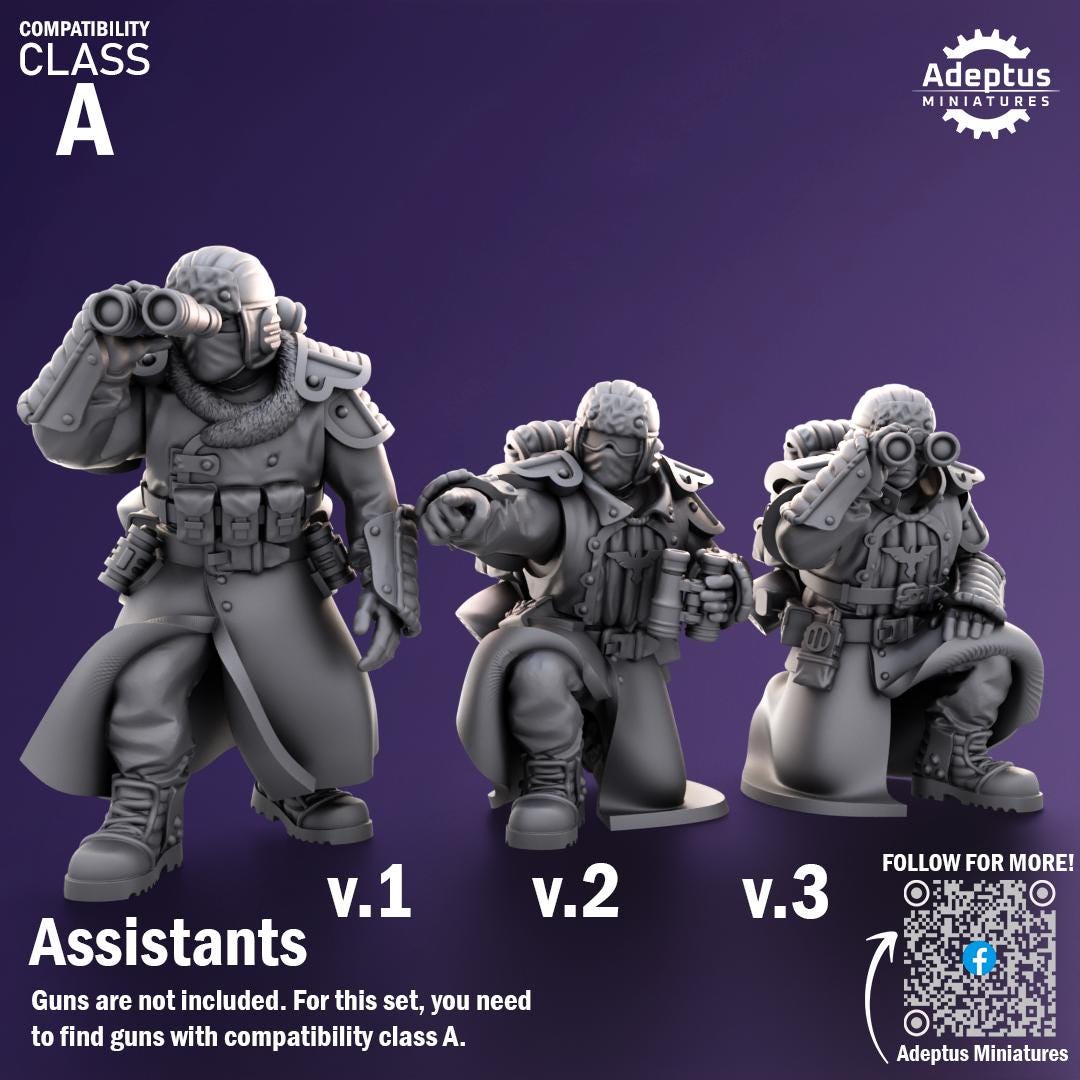 Adeptus Miniatures Iceward Division Heavy Weapons Teams x3 (Custom Order) - product image 7 of 8