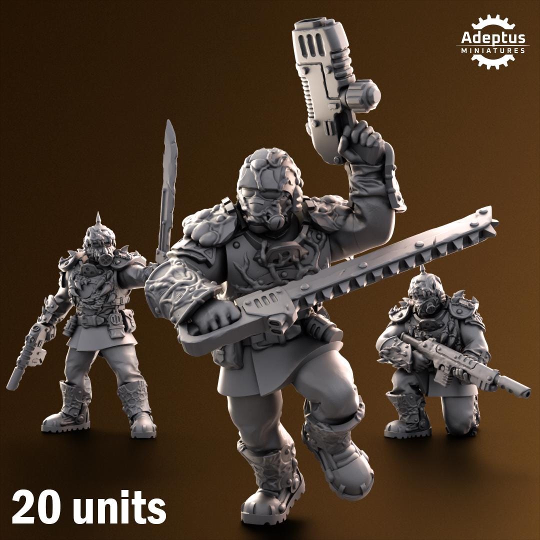 Adeptus Miniatures Sporeblight Regiment. Renegades and Heretics Infantry Squad (Custom Order) - product image 1 of 7