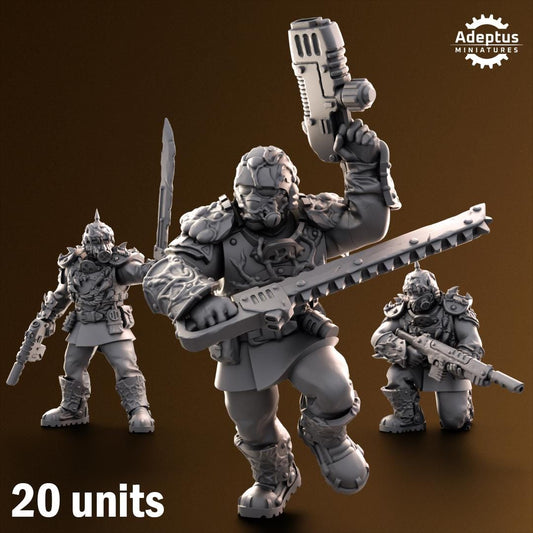 Adeptus Miniatures Sporeblight Regiment. Renegades and Heretics Infantry Squad (Custom Order) - product image 1 of 7