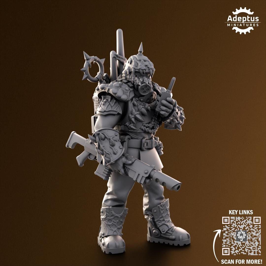 Adeptus Miniatures Sporeblight Regiment. Renegades and Heretics Command Squad (Custom Order) - product image 3 of 8