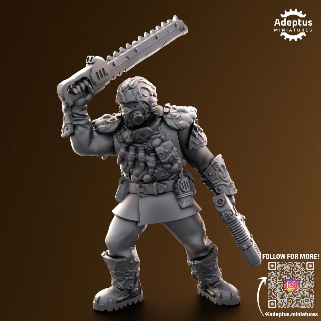 Adeptus Miniatures Sporeblight Regiment. Renegades and Heretics Command Squad (Custom Order) - product image 5 of 8