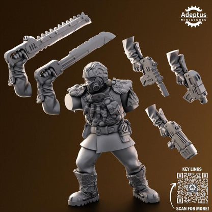 Adeptus Miniatures Sporeblight Regiment. Renegades and Heretics Command Squad (Custom Order) - product image 6 of 8