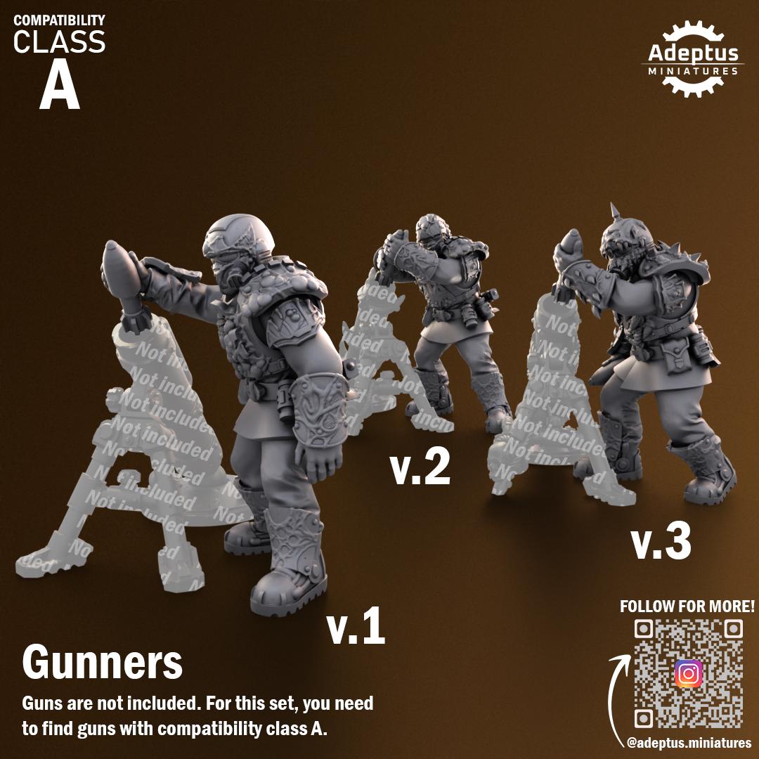 Adeptus Miniatures Sporeblight Regiment. Renegades and Heretics Heavy Weapons Teams x3 (Custom Order) - product image 6 of 8
