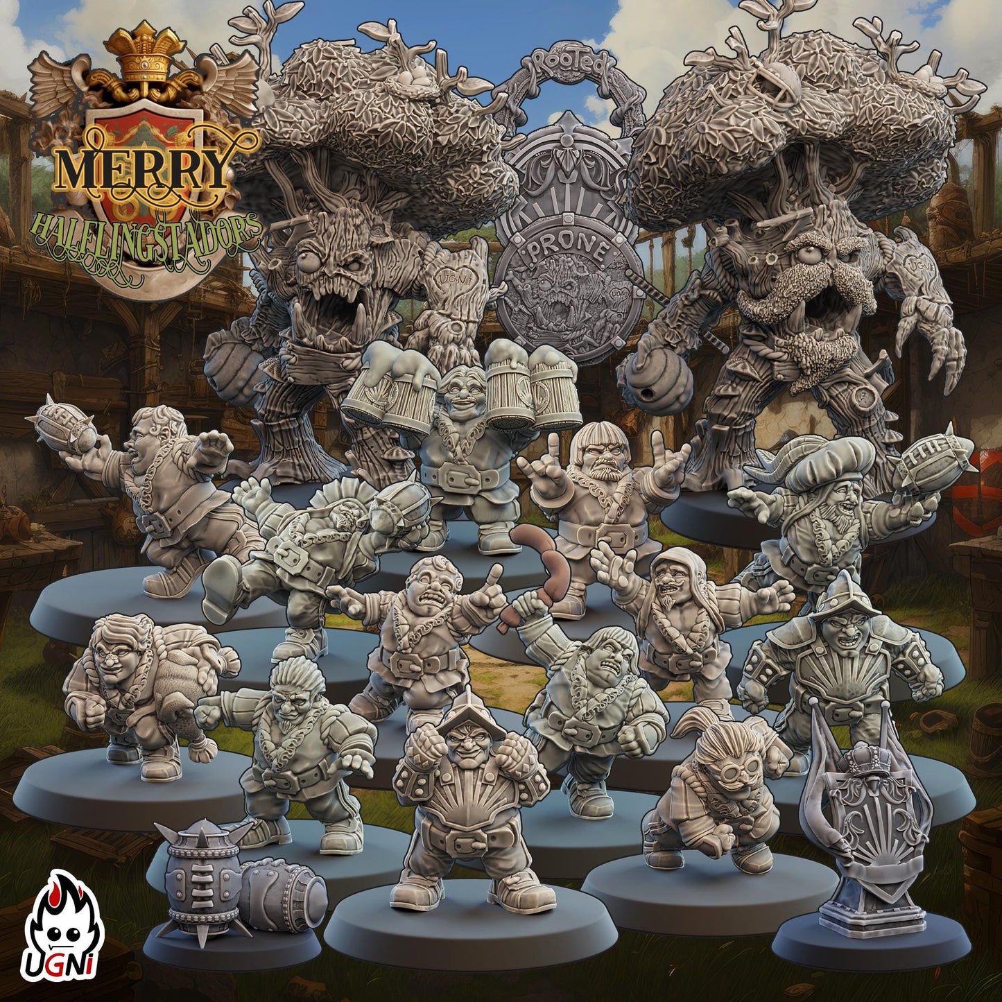 The Merry Halflingstadors Halflings (Conquistador Style) - Designed by UGNI Miniatures - Fantasy Football - product image 2 of 2