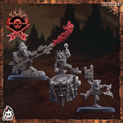 Fantasy Football Orcs - Rock Band (Mad Max Style) - Designed by UGNI Miniatures - Fantasy Football - product image 2 of 5