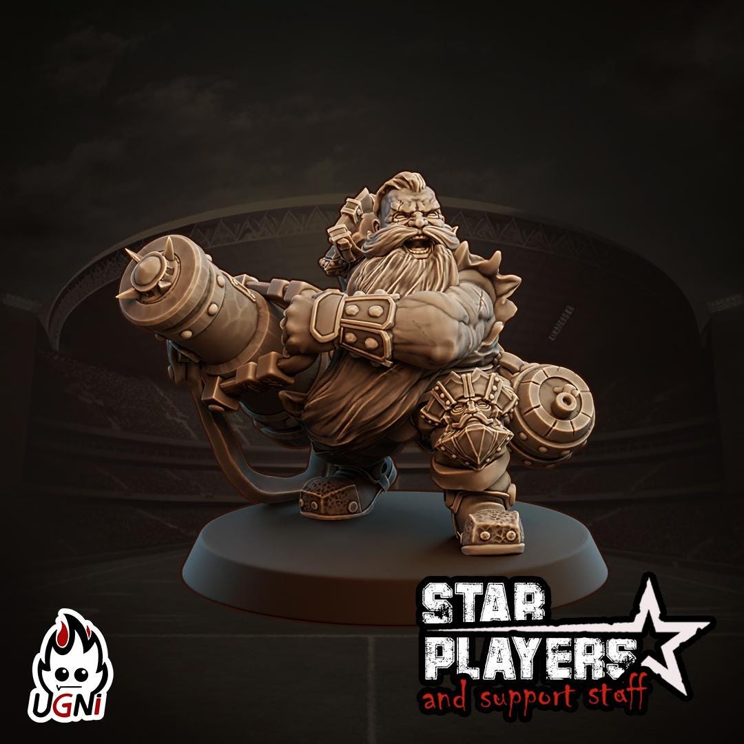 Star Player Pack #5 Star Player - Designed by UGNI Miniatures - Fantasy Football - product image 3 of 9