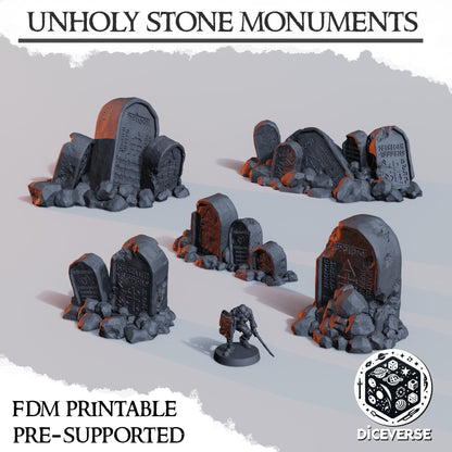 Diceverse Trench Terrain: Unholy Stone Monuments - Trench  Compatible (Custom Order) - product image 1 of 2