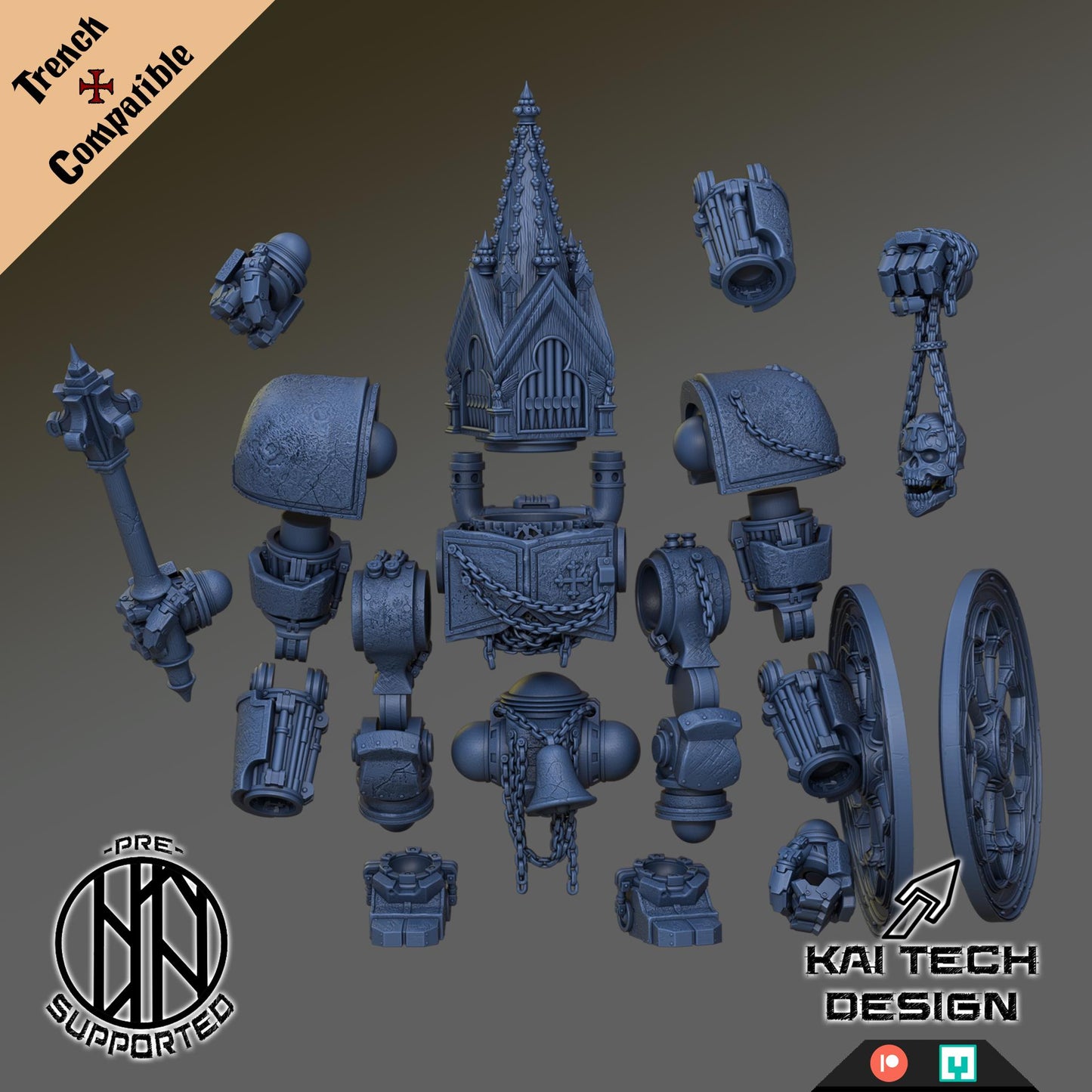 Kaitech Pilgrims Organ Shrine - Trench  Compatible (Custom Order) - product image 3 of 4