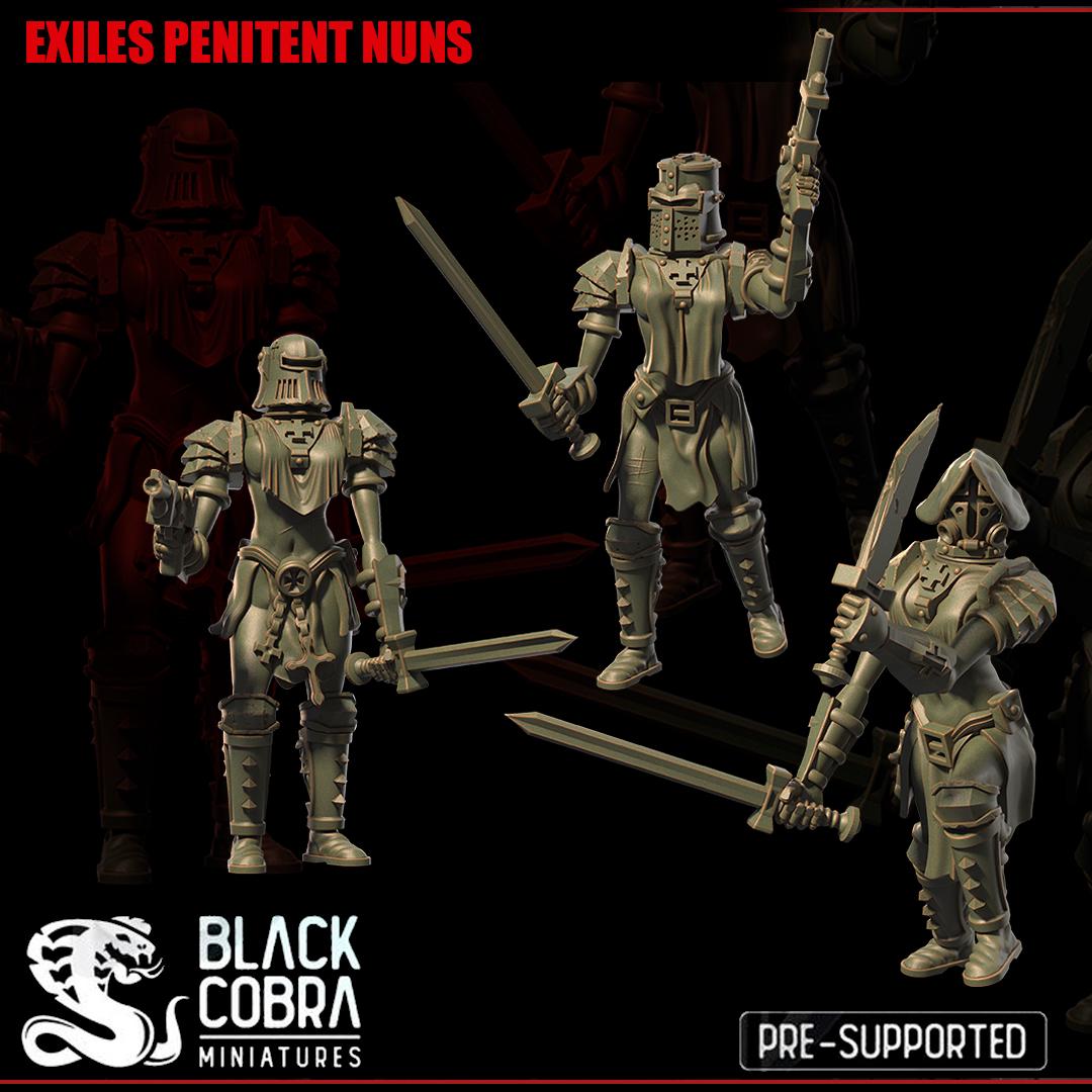 Black Cobra Miniatures Exiles Penitent Nuns - Trench  Compatible (Custom Order) - product image 2 of 2