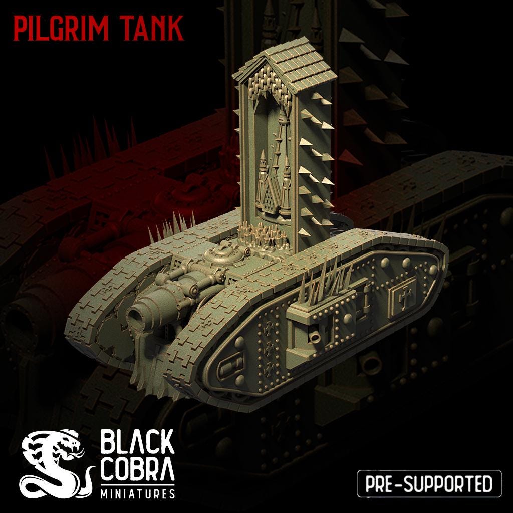 Black Cobra Miniatures Trench Tank - Trench  Compatible (Custom Order) - product image 3 of 5