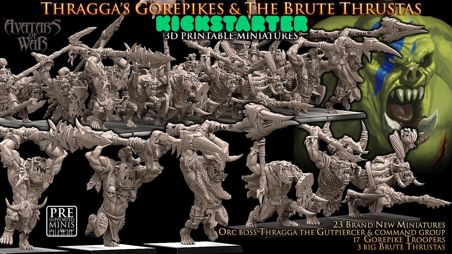 Avatars of War Thragga's Gorepikes Regiment and the Brute Thrustas - Fantasy / D&D (Custom Order) - product image 2 of 3