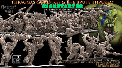 Avatars of War Thragga's Gorepikes Regiment and the Brute Thrustas - Fantasy / D&D (Custom Order) - product image 2 of 3