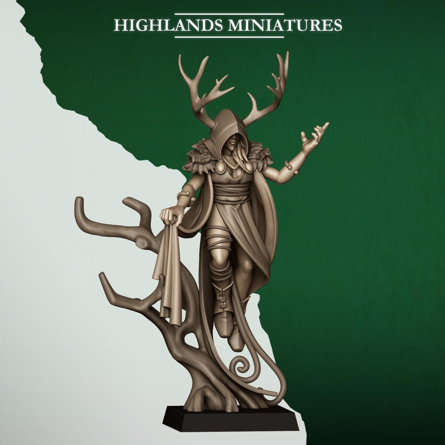 Highland Miniatures Feral Elf Druid - Fantasy / D&D (Custom Order) - product image 1 of 4