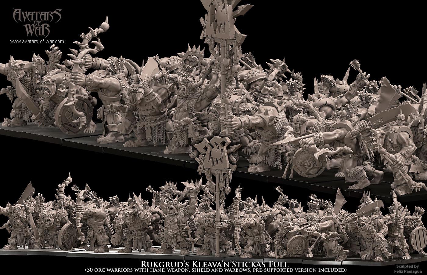 Avatars of War Rukgrud’s Kleava’n’Stickas Regiment - Fantasy / D&D (Custom Order) - product image 2 of 5