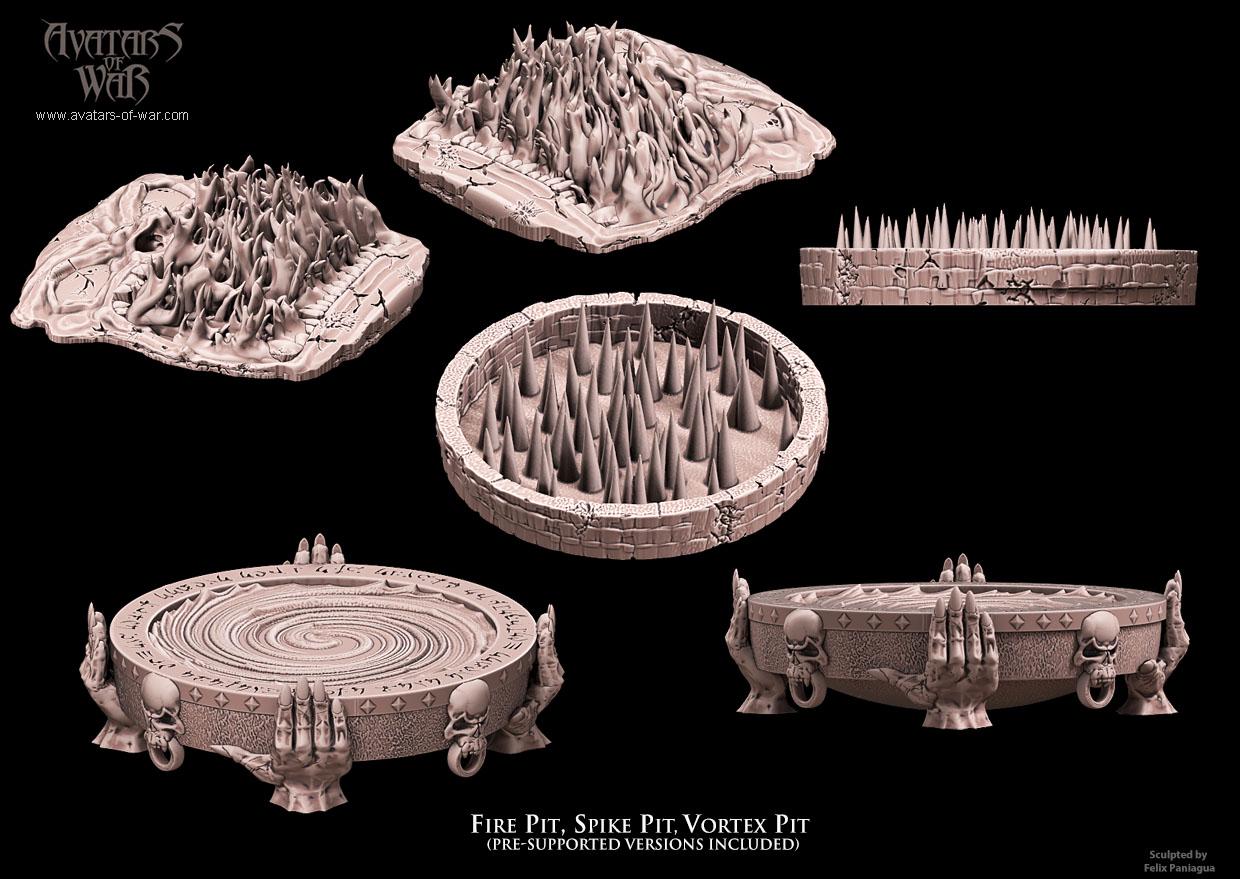Avatars of War Scenery Pits - Fantasy / D&D (Custom Order) - product image 2 of 2