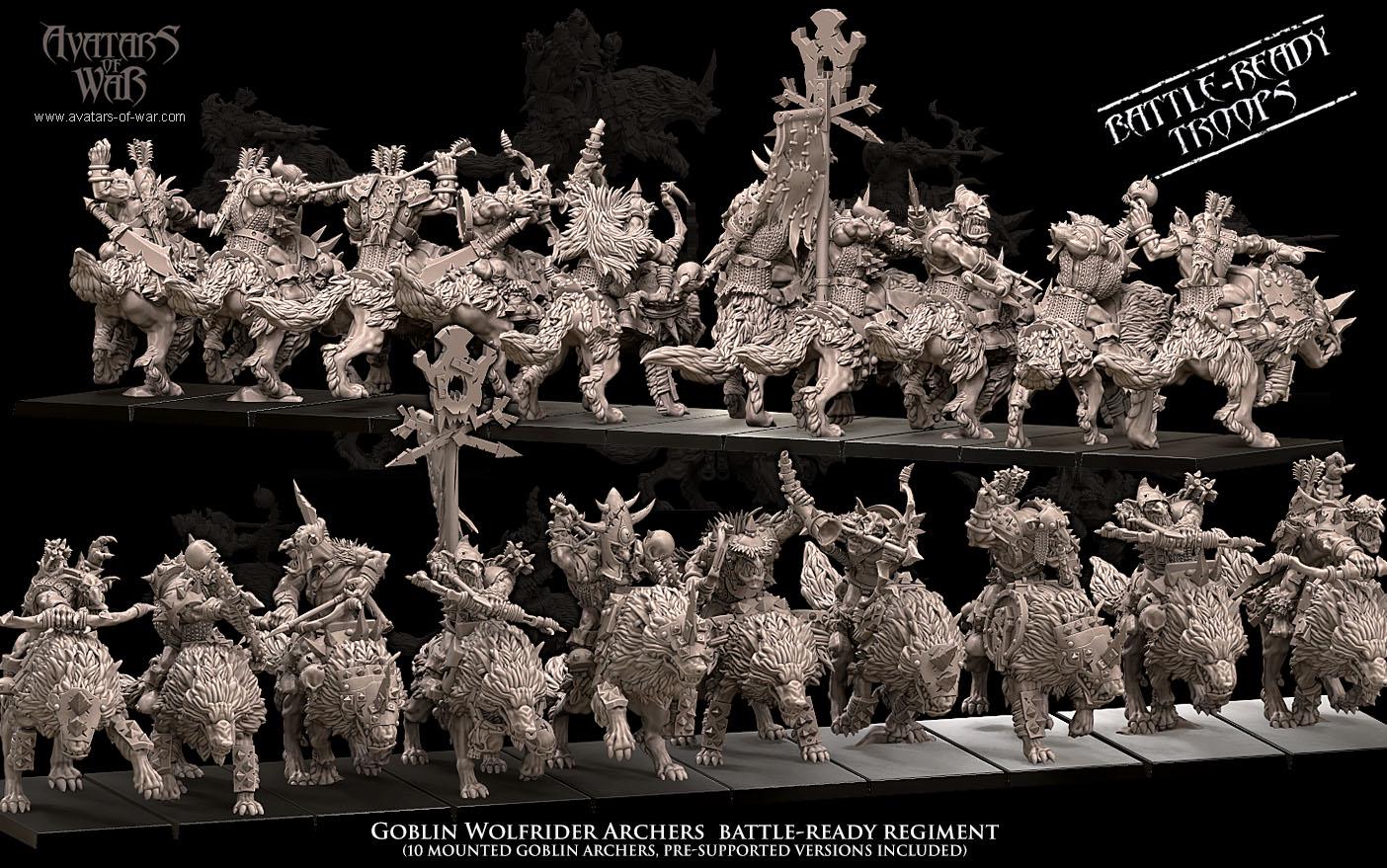 Avatars of War Goblin Wolfrider Archers - Fantasy / D&D (Custom Order) - product image 2 of 6
