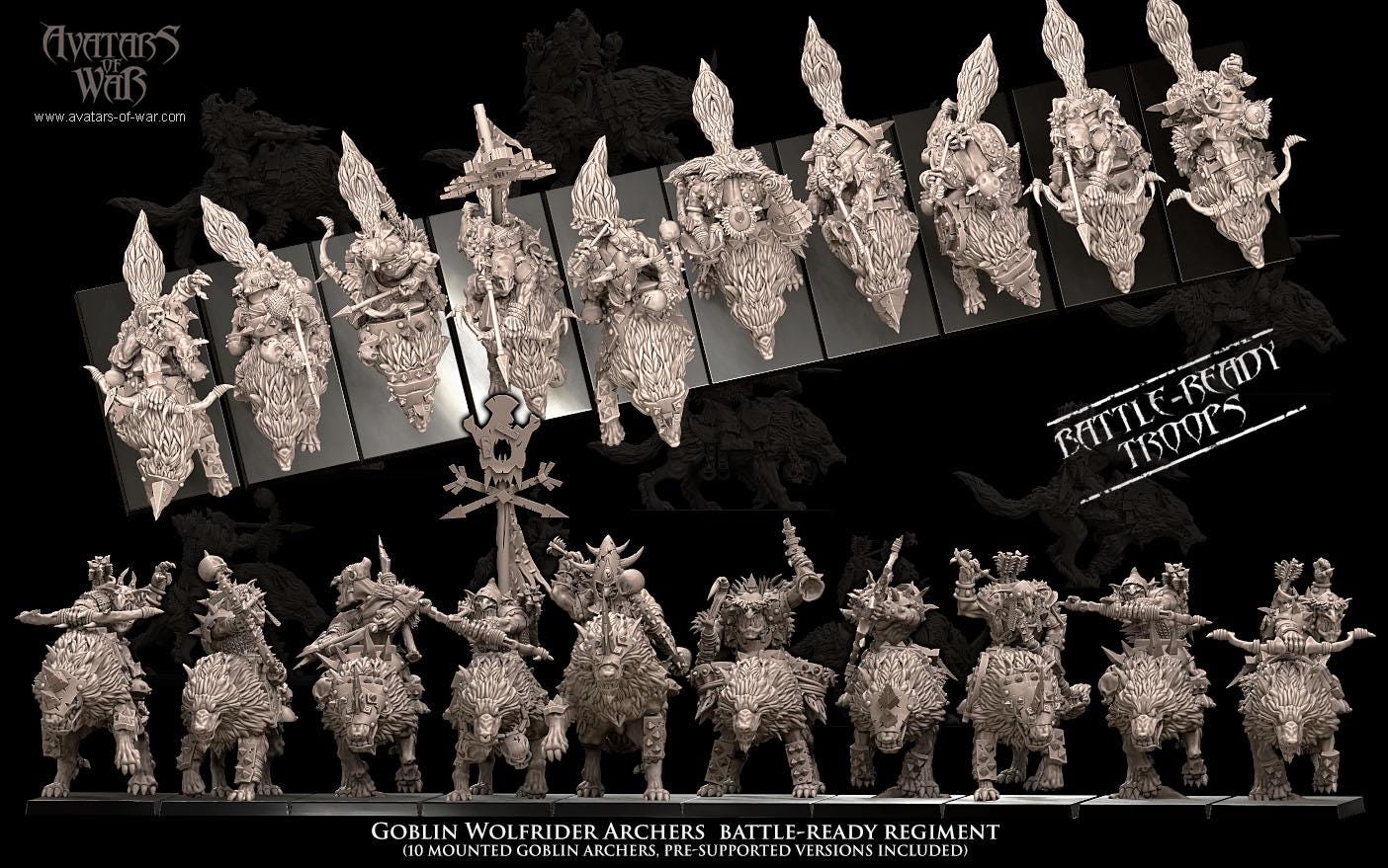 Avatars of War Goblin Wolfrider Archers - Fantasy / D&D (Custom Order) - product image 3 of 6