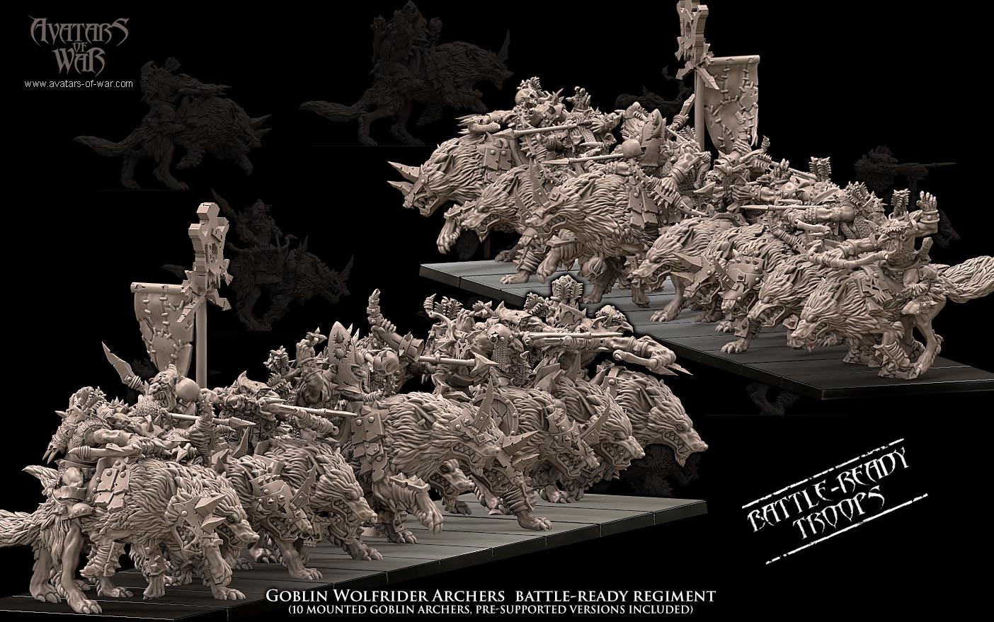 Avatars of War Goblin Wolfrider Archers - Fantasy / D&D (Custom Order) - product image 4 of 6