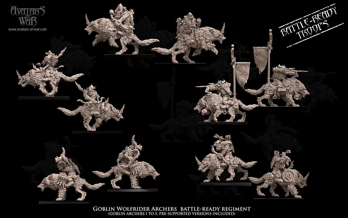 Avatars of War Goblin Wolfrider Archers - Fantasy / D&D (Custom Order) - product image 5 of 6