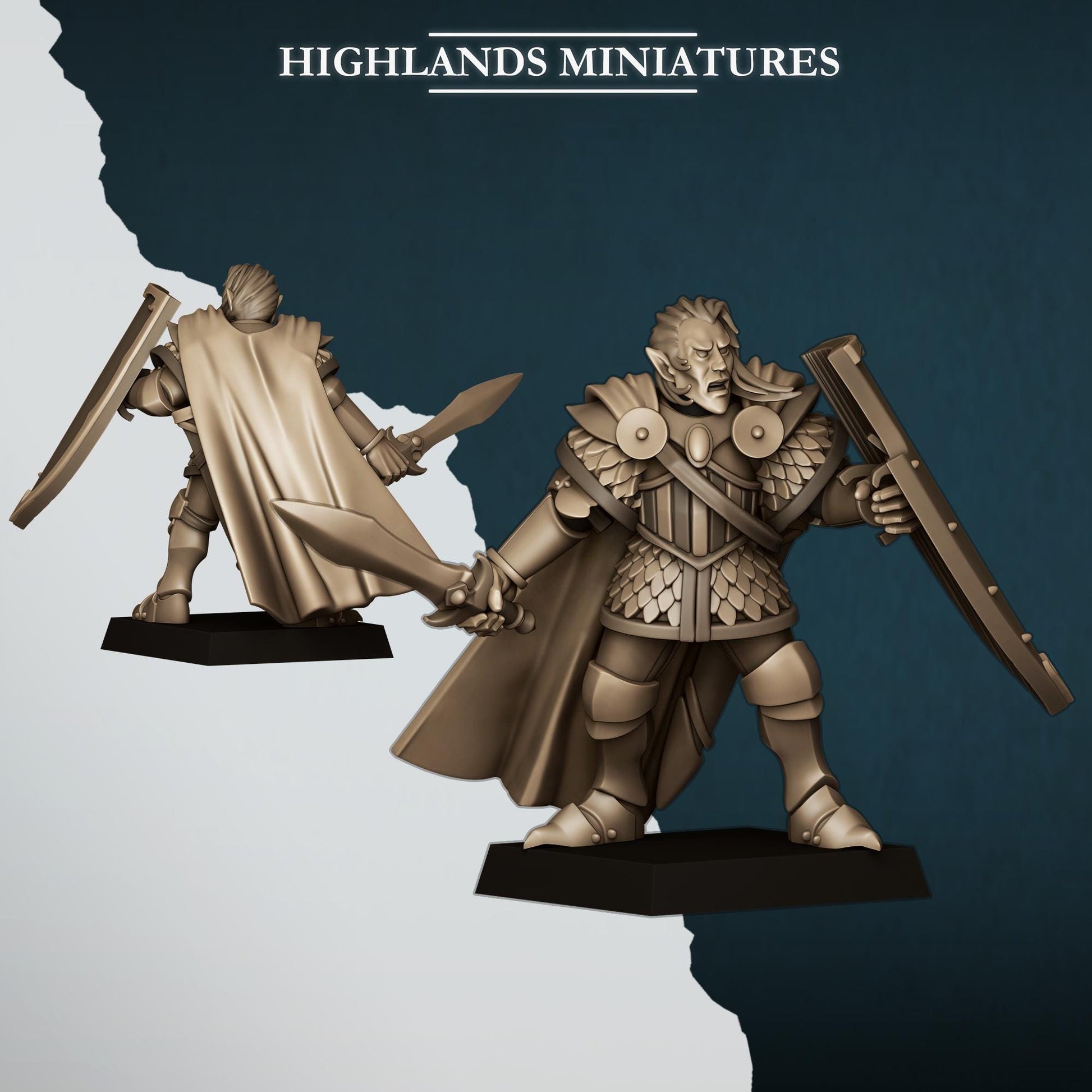 Highland Miniatures Aegean Elf Prince on Foot - Fantasy / D&D (Custom Order) - product image 1 of 2