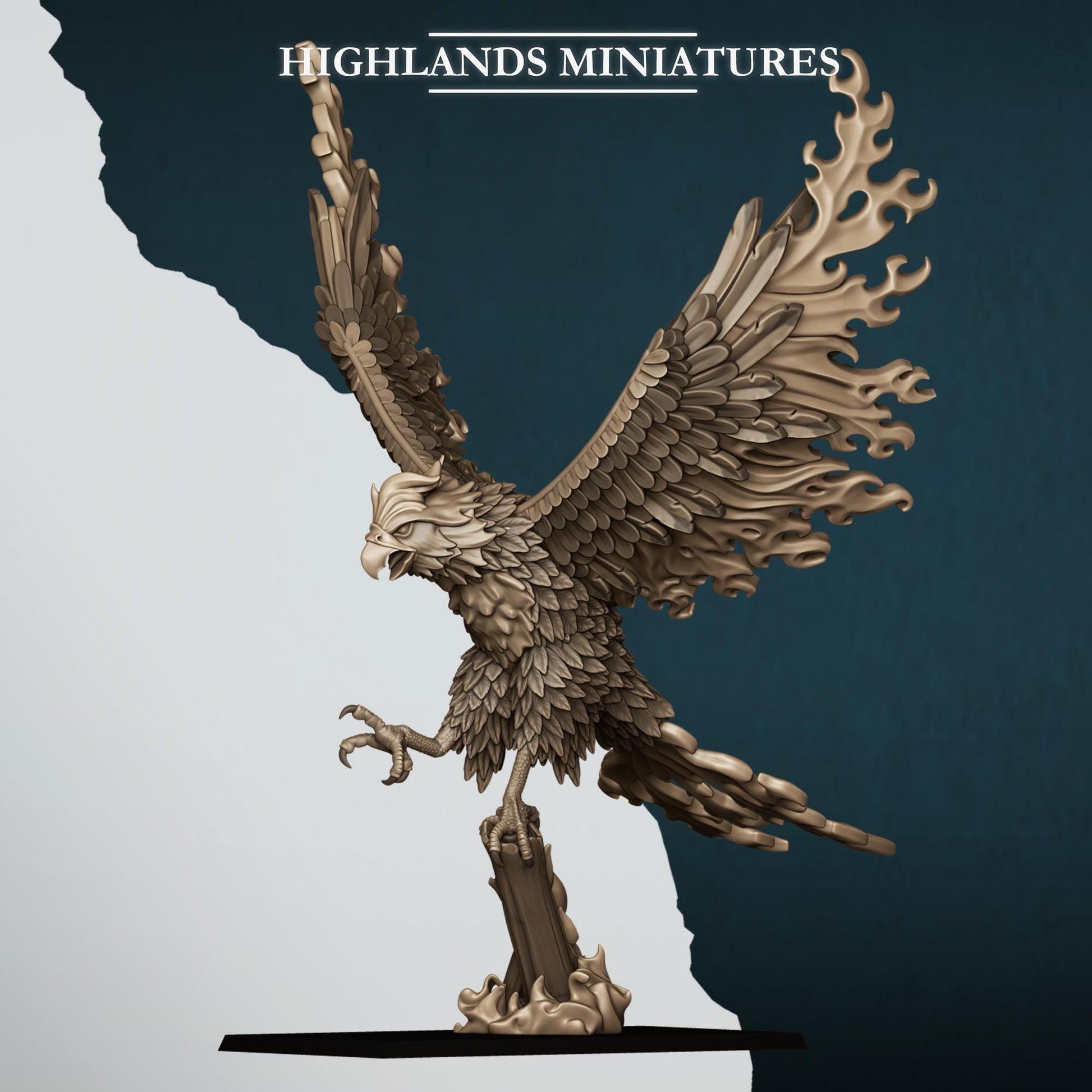 Highland Miniatures Fire or Ice Phoenix - Fantasy / D&D (Custom Order) - product image 2 of 3